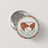 Retro Pet Rescue Round Button (Vorne & Hinten)