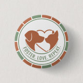 Retro Pet Rescue Round Button (Vorderseite)