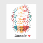 Retro Petoskey Radweg Aufkleber (Blatt)