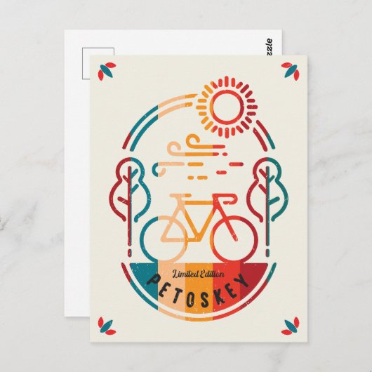 Retro Petoskey Radweg Postkarte (Vorne/Hinten)