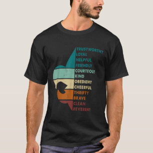 Retro Pfadfinder Gesetz Camp Wandern Vintage Gesch T-Shirt