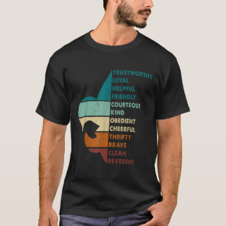 Retro Pfadfinder Gesetz Camp Wandern Vintage Gesch T-Shirt