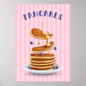 Retro-Pfannkuchen Poster (Vorne)