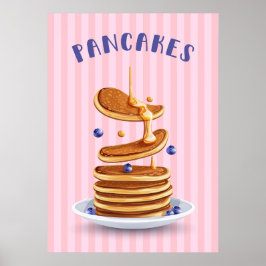 Retro-Pfannkuchen Poster