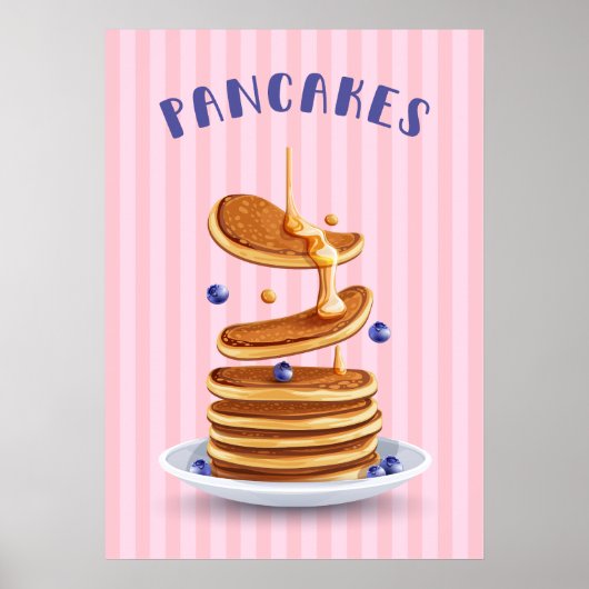 Retro-Pfannkuchen Poster (Vorne)