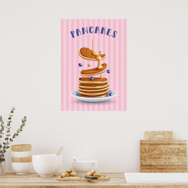 Retro-Pfannkuchen Poster