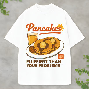 Retro-Pfannkuchen-Stack - Eine lustige Wendung in T-Shirt
