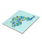 Retro Pfau Fliese (Seite)