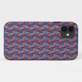 Retro Pfauenfedern Case-Mate iPhone Hülle (Rückseite (Horizontal))