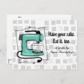 Retro Pfefferminzkarton Mixer Backplatte Rezept Ka Postkarte (Vorne/Hinten)