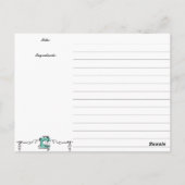 Retro Pfefferminzkarton Mixer Backplatte Rezept Ka Postkarte (Rückseite)