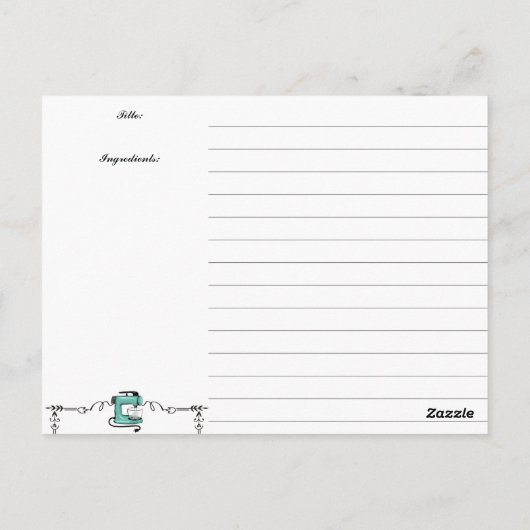 Retro Pfefferminzkarton Mixer Backplatte Rezept Ka Postkarte (Rückseite)