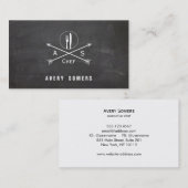 Retro-Pfeile für Koch und Coole Kuppel Visitenkarte (Vorne/Hinten)