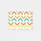 Retro-Pfeile Zickzack Orange Aquamarin Gold Post-it Klebezettel (Vorderseite)