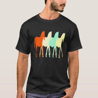 Retro Pferd Niedlich Pferdebesitzer lustig T-Shirt