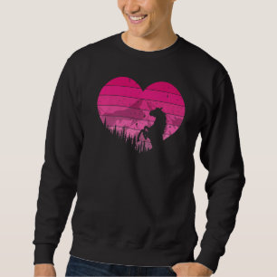 Retro Pferdefreunde Vintages Herz - Valentine Sweatshirt