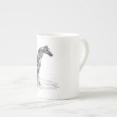 Retro Pferdemuskel-Anatomiebild Porzellantasse (Vorderseite Rechts)