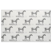 Retro Pferdemuskelanatomie-Bildgewebe Stoff (Fat Quarter (45,7 x 55,9 cm))