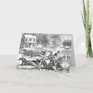 Retro-Pferderennen Feiertagskarte