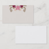 Retro Pfingstrosen Visitenkarte (Vorne/Hinten)