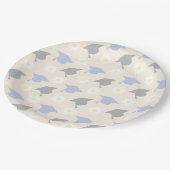 Retro Pfirsich Abschluss Pappteller (Schrägansicht)