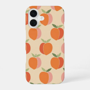 Retro-Pfirsichmotiv mit körniger Textur iPhone 16 Hülle