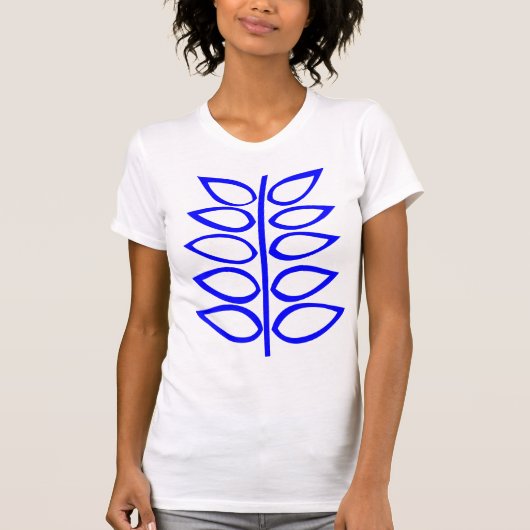 Retro-Pflanze - blau T-Shirt (Vorderseite)