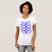 Retro-Pflanze - blau T-Shirt (Vorne ganz)