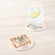 Retro Pflanze Lady Watercolor Pflanze Typografie