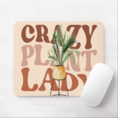 Retro Pflanze Lady Watercolor Pflanze Typografie Mousepad (Mit Mouse)