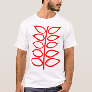 Retro-Pflanze - Rot T-Shirt