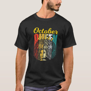 Retro Phantastisch Junenti Königin Oktober Königin T-Shirt