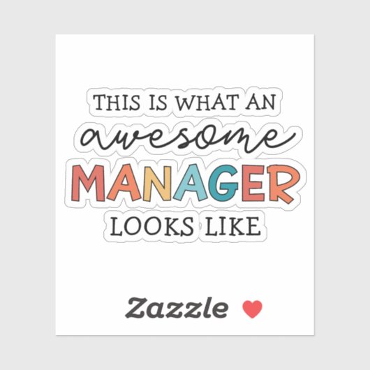 Retro Phantastisch Manager Funny Aufkleber (Blatt)