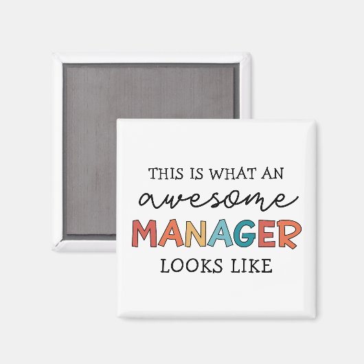 Retro Phantastisch Manager Funny Magnet (Vorderseite/Rückseite)