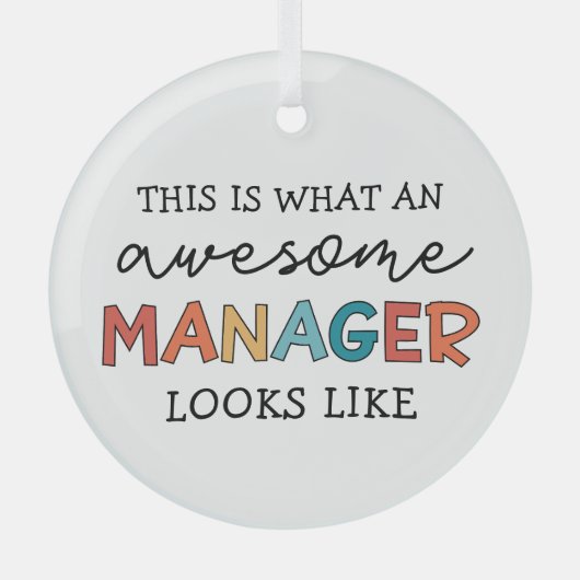 Retro Phantastisch Manager Funny Ornament Aus Glas (Vorderseite)