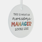 Retro Phantastisch Manager Funny Ornament Aus Glas (Vorderseite Rechts)