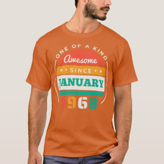 Retro Phantastisch seit Januar 1968 Geburtstag Vin T-Shirt