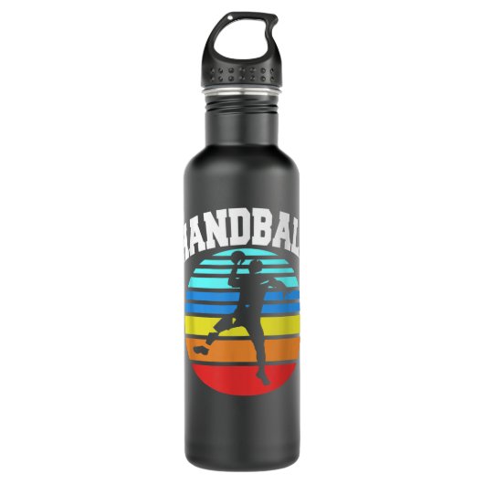 Retro Phantastische HANDBALL-Designs für Handball Edelstahlflasche (Vorderseite)