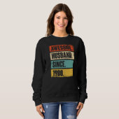 Retro Phantastischer Mann seit 1980 42 Wedding Ani Sweatshirt (Vorne ganz)