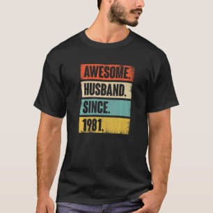 Retro Phantastischer Mann seit 1981 41 Wedding Ani T-Shirt