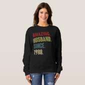 Retro Phantastischer Mann seit 1988 34 Wedding Ani Sweatshirt (Vorne ganz)