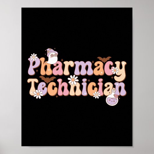 Retro Pharmacy Technician Halloween Spooky Pharma Poster (Vorne)