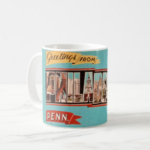 Retro Philadelphia Begrüßung Tasse