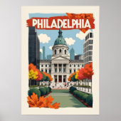 Retro Philadelphia Poster (Vorne)