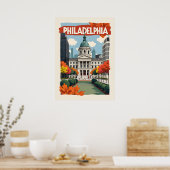Retro Philadelphia Poster (Küche)