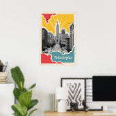 Retro Philadelphia Poster (Heimbüro)