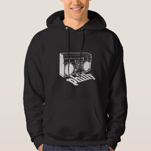 Retro Philly Boombox Hoodie (Vorderseite)
