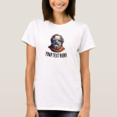 Retro Philosopher Bust - Benutzerdefinierter Text T-Shirt (Vorderseite)