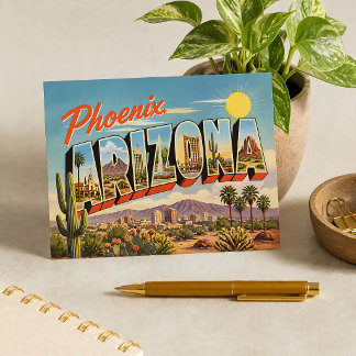 Retro Phoenix Arizona Postkarte