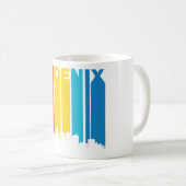 Retro Phoenix Skyline Kaffeetasse (VorderseiteRechts)